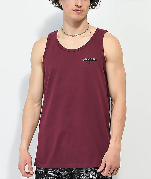 Dark Seas Breakout Burgundy Tank Top