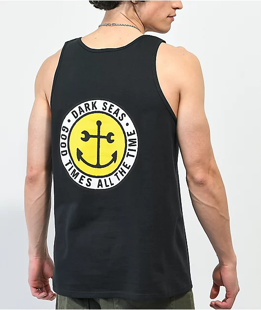 Dark Seas Good Vibes Black Tank Top