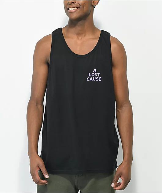 A Lost Cause Neon Death Black Tank Top