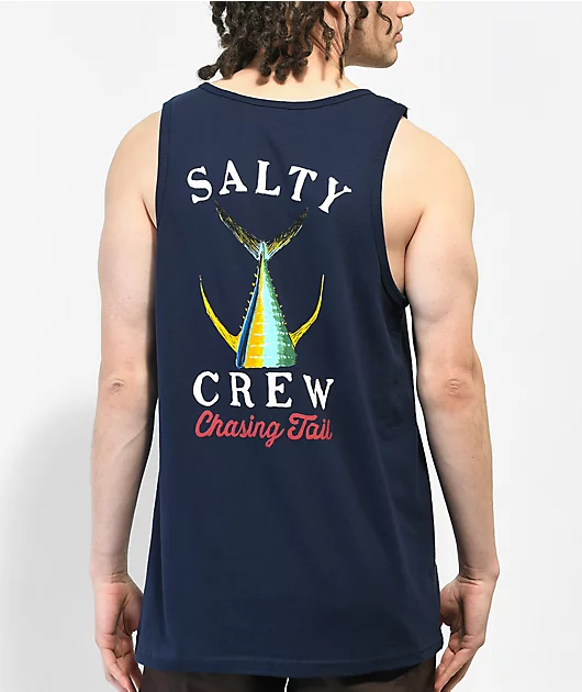 Salty Crew Tailed Navy Tank Top