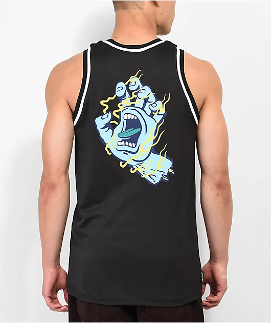 Santa Cruz Inferno Hand Black Basketball Jersey