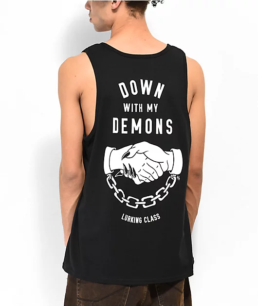Lurking Class by Sketchy Tank Demons Black Tank Top