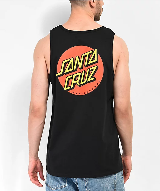 Santa Cruz Classic Dot Black Tank Top