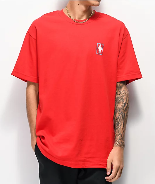 Girl x Hello Kitty 45th Anniversary Rainbow Red T-Shirt