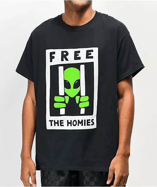 A-Lab Free The Homies Black T-Shirt