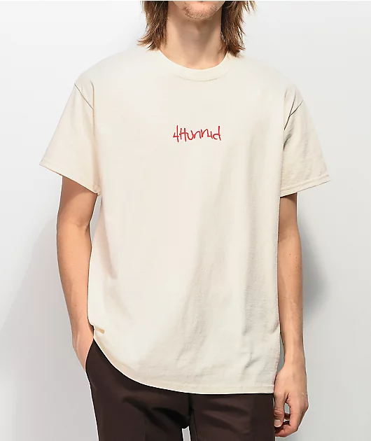 4Hunnid Photo Cream T-Shirt