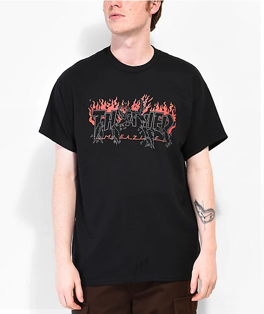 Thrasher Crow Black T-Shirt