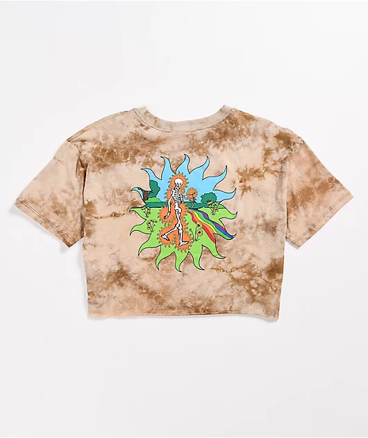 Empyre Kipsy Tan Tie Dye Crop T-Shirt