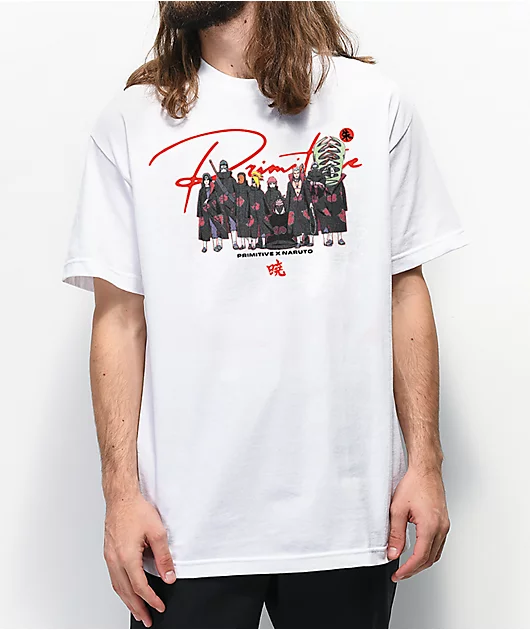 Primitive x Naruto Akatsuki White T-Shirt