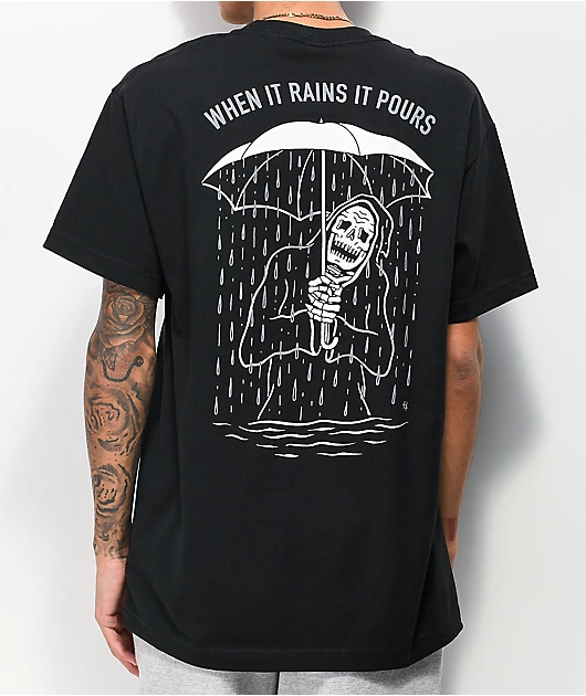 Lurking Class by Sketchy Tank Rains It Pours Black T-Shirt