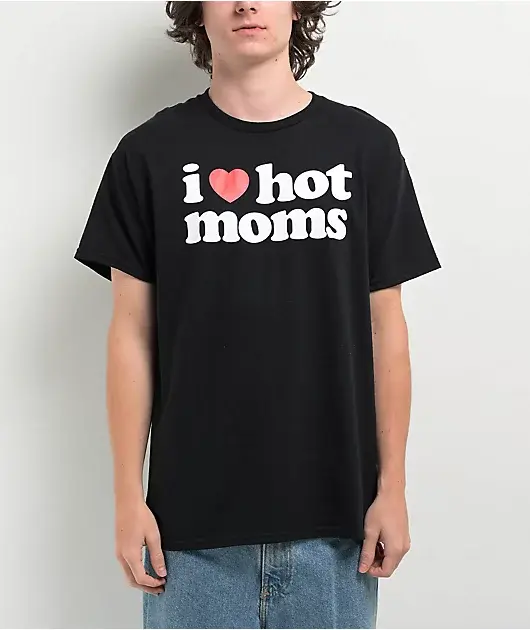 Danny Duncan I Heart Hot Moms Black T-Shirt