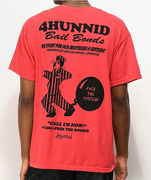 4Hunnid Bail Bonds Red T-Shirt
