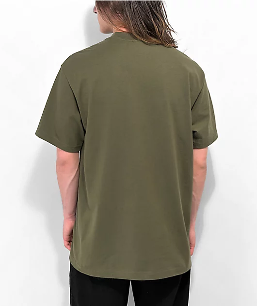 Shaka Wear Max Heavyweight Olive T-Shirt