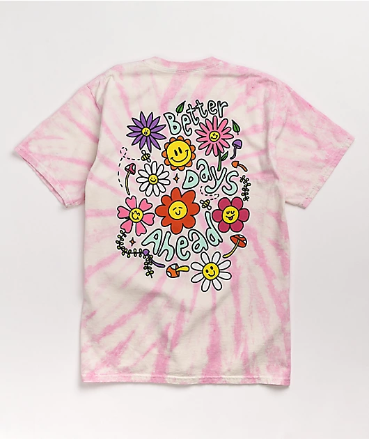 A.LAB Better Days Pink & White Tie Dye T-Shirt