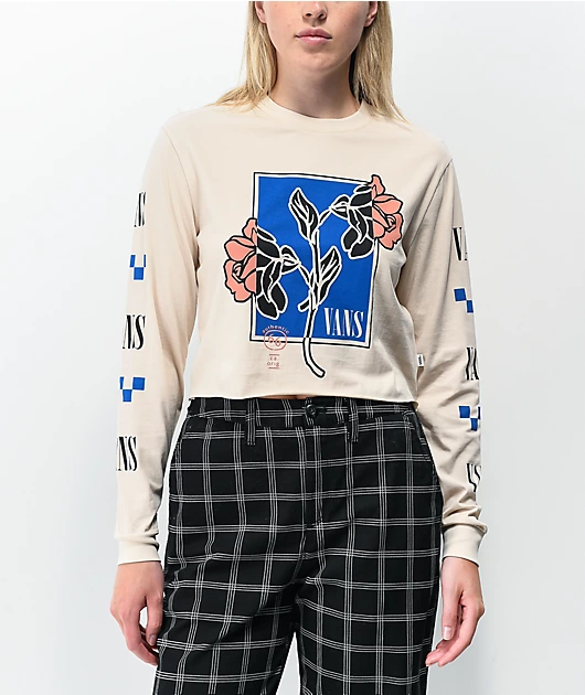 Vans Double Up Sandshell Crop Long Sleeve T-Shirt