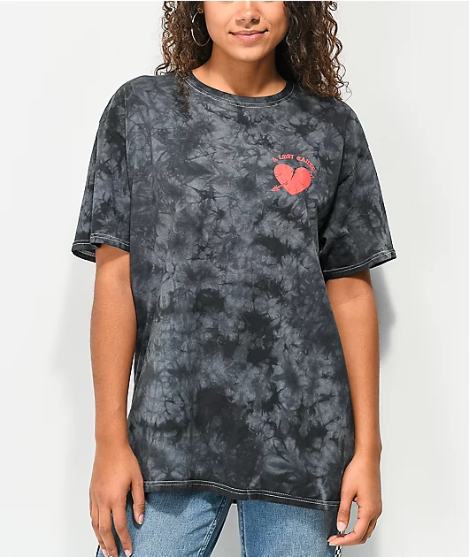 A Lost Cause Forever Broken Black Tie Dye T-Shirt