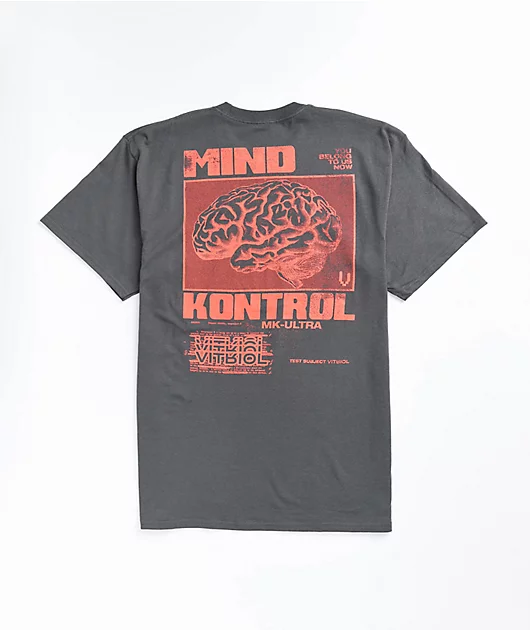 Vitriol Mind Kontrol Charcoal T-Shirt