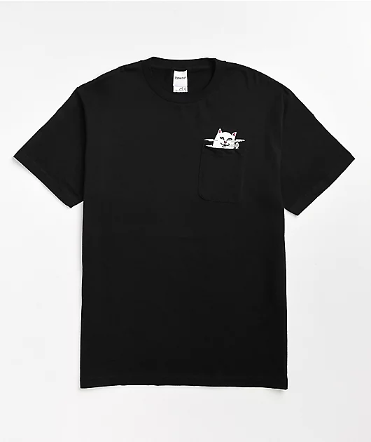 RIPNDIP Lord Nermal Smokey Black Pocket T-Shirt