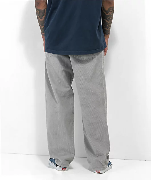 Empyre Loose Fit Grey Corduroy Skate Pants