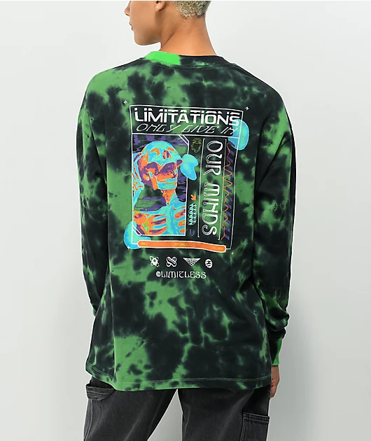 Vitriol Vicky Limitless Green Tie Dye Long Sleeve T-Shirt