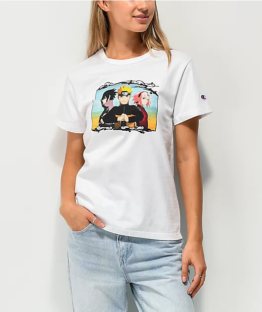 Champion x Naruto Shippuden Best Friends White T-Shirt