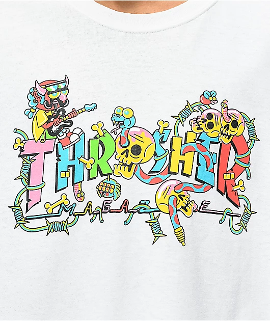 Thrasher Devil Music White T-Shirt