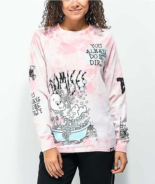 Broken Promises x Casper Do Me Dirty Pink Tie Dye Long Sleeve T-Shirt