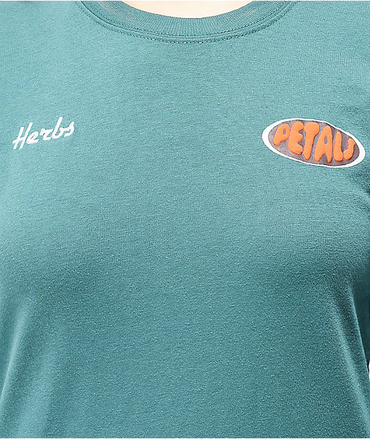 25100-petals-and-peacocks-garden-blue-long-sleeve-t-shirt-3.jpg Petals and Peacocks Garden Blue Long Sleeve T-Shirt