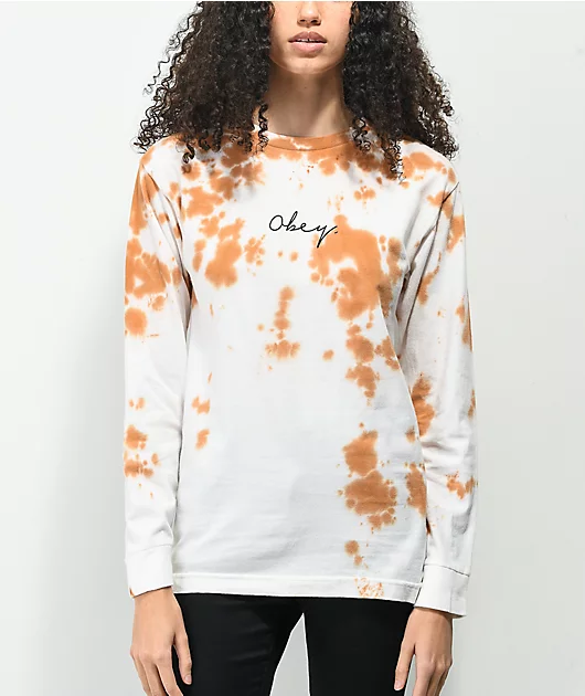 Obey House Salvage Tie Dye Long Sleeve T-Shirt