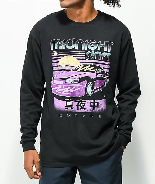 Empyre Midnight Drift Black Long Sleeve T-Shirt