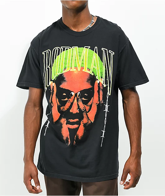 RODMAN BRAND Barbwire Washed Black T-Shirt