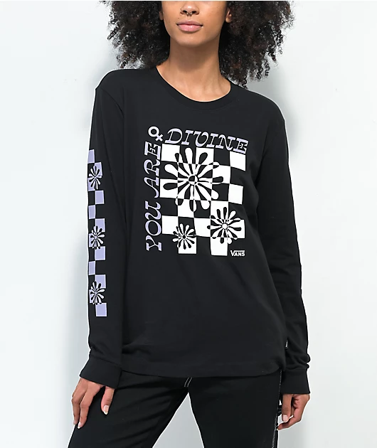 Vans International Womenâ€™s Day Black Long Sleeve T-Shirt