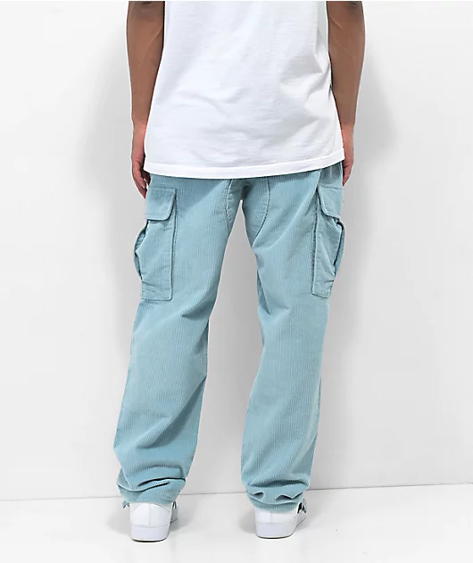Empyre Light Blue Corduroy Cargo Skate Pants