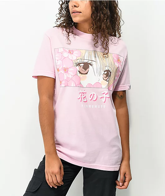 Femmemute Flower Child Pink T-Shirt