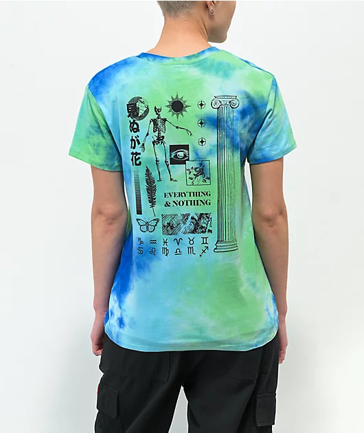 Empyre Laynie Blue & Green Tie Dye T-Shirt