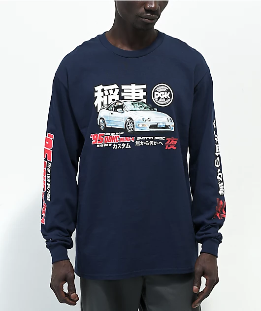 DGK Ghetto Spec Navy Long Sleeve T-Shirt