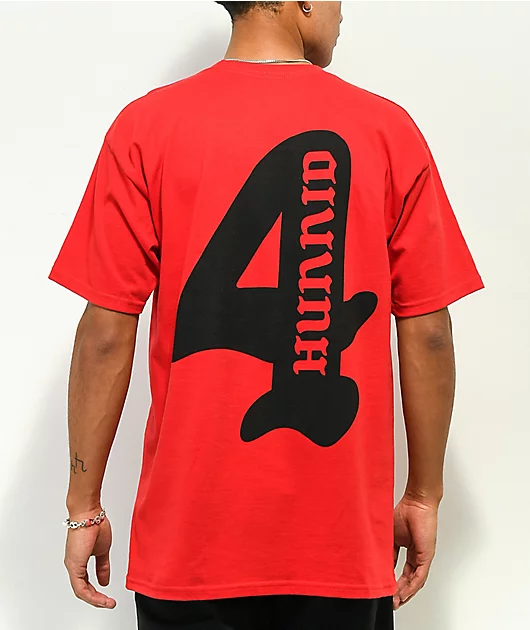 4Hunnid 4H Logo Red T-Shirt