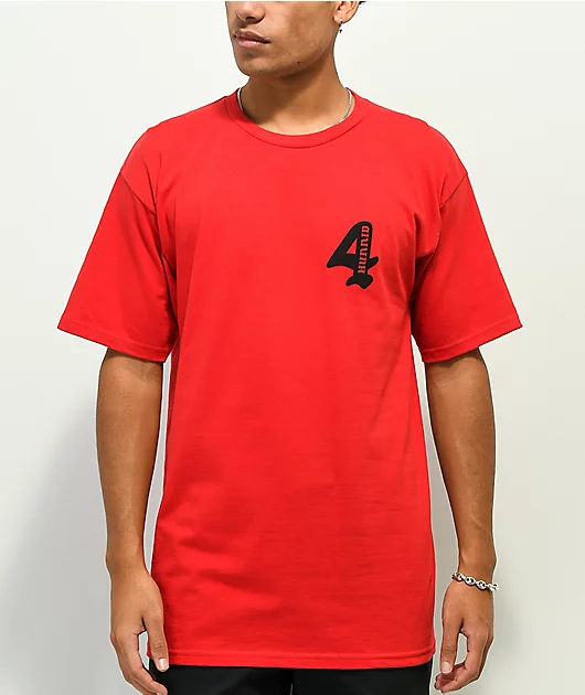 4Hunnid 4H Logo Red T-Shirt