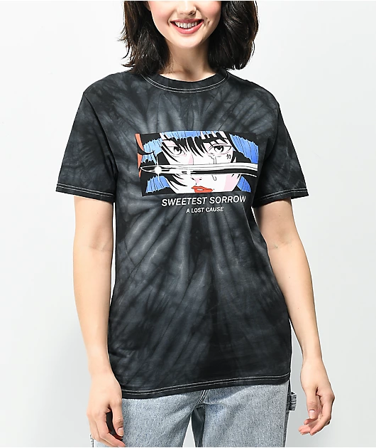 A Lost Cause Sweetest Sorrow Black Tie Dye T-Shirt