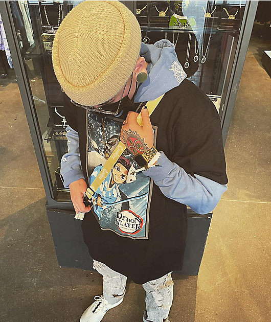 26695-demon-slayer-back-2-back-black-t-shirt-4.jpg Demon Slayer Back 2 Back Black T-Shirt