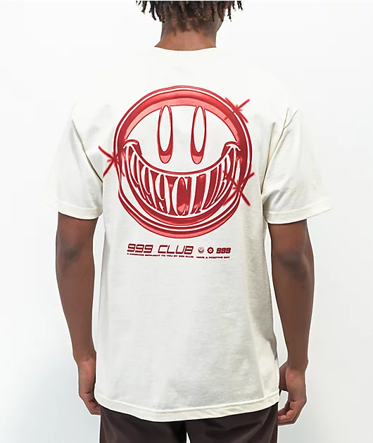 999 Club by Juice WRLD Chrome Smile Cream T-Shirt