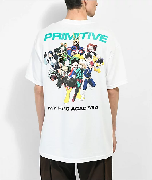 Primitive x My Hero Academia My Hero White T-Shirt