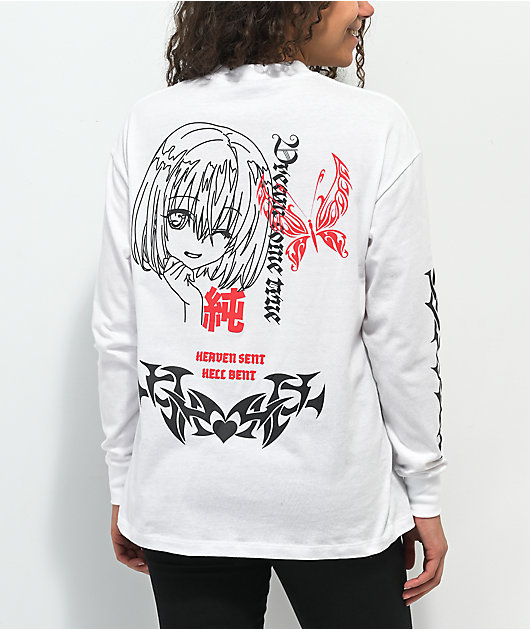 Vitriol Vicky White Long Sleeve T-Shirt