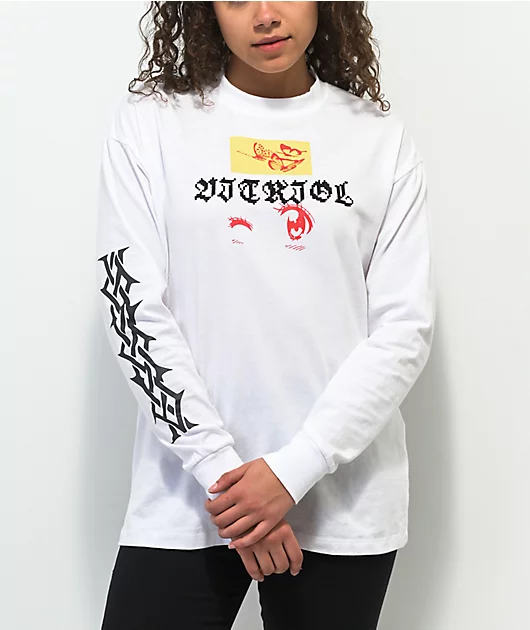 Vitriol Vicky White Long Sleeve T-Shirt