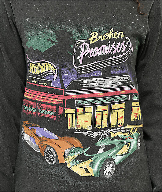 27601-broken-promises-x-hot-wheels-look-both-ways-black-wash-long-sleeve-t-shirt-2.jpg Broken Promises x Hot Wheels Look Both Ways Black Wash Long Sleeve T-Shirt