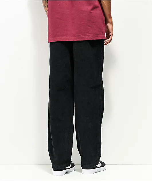 Empyre Johnny Black Elastic Waist Corduroy Skate Pants