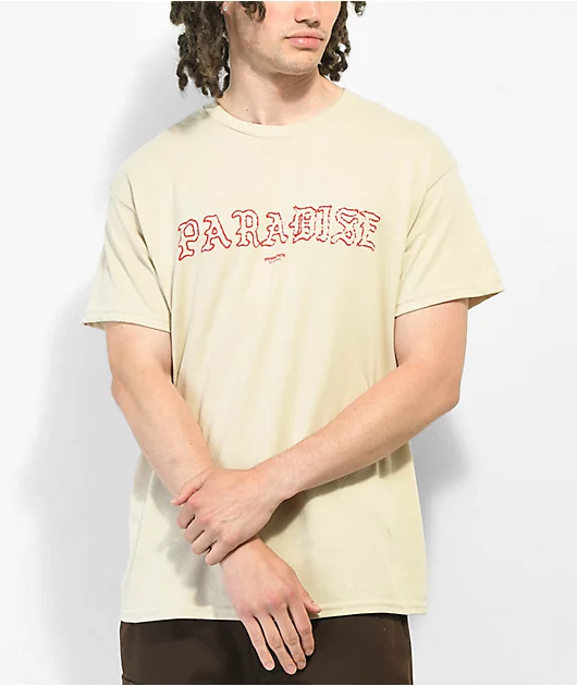 4Hunnid Paradise Light Beige T-Shirt