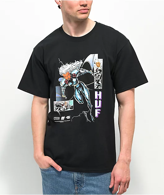HUF x Marvel Storm Black T-Shirt