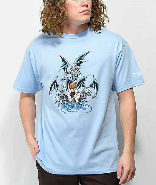 Hypland x Yu-Gi-Oh Kaiba Blue Eyes Blue T-Shirt
