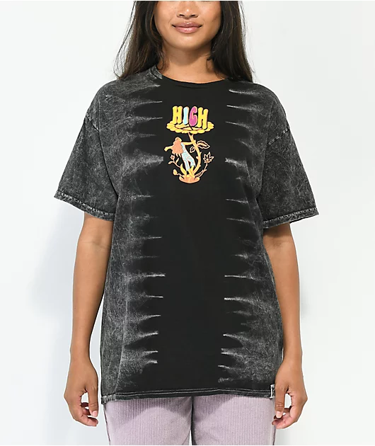 Your Highness Here Comes The Sun Black Tie Dye T-Shirt